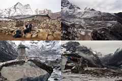 To Gokyo 2-2 Jerome Ryan At Lhabarma, Luza With Trekker Monument, Jerome Ryan At Pass